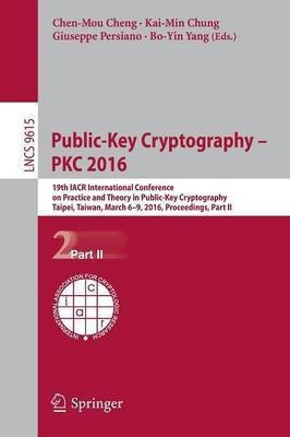 Public-Key Cryptography - PKC 2016(English, Paperback, unknown)