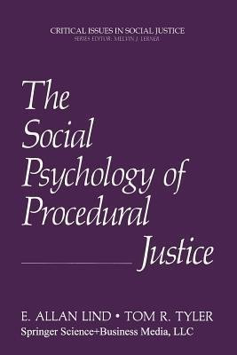 The Social Psychology of Procedural Justice(English, Paperback, Lind E.Allan)