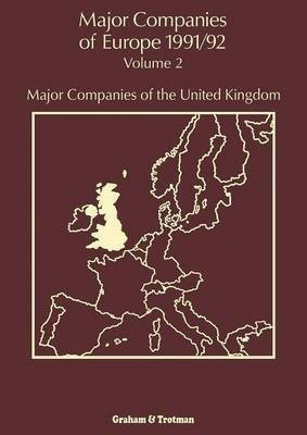 Major Companies of Europe 1991/92(English, Paperback, unknown)