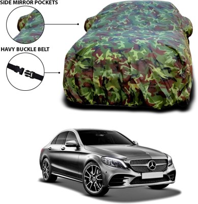 SEBONGO Car Cover For Mercedes Benz C200 (With Mirror Pockets)(Multicolor)