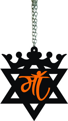 Ridivansh Creations Acrylic Car Hanging MAA Logo Both Side Car Hanging Ornament(Pack of 1)