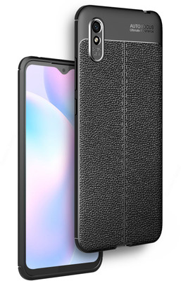 Golden Sand Back Cover for Redmi 9i(Black, Shock Proof)