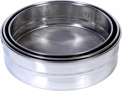 VIJAY EXPORT Sieve(Steel Pack of 3)