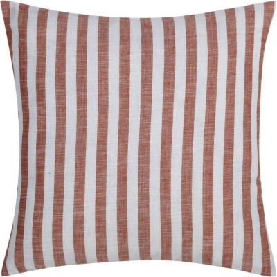 Dekor World Striped Cushions & Pillows Cover(Pack of 2, 60 cm*60 cm, Brown)