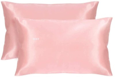 Sxk Satin Pillows Cover(Pack of 2, 48 cm*69 cm, Pink)