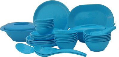 Incrizma Pack of 44 PP (Polypropylene) Dinner Set(Blue, Microwave Safe)