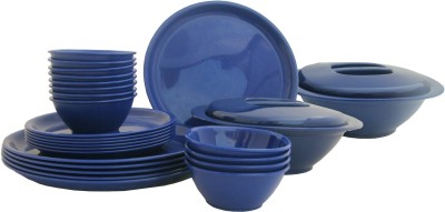 Incrizma Pack of 28 PP (Polypropylene) Dinner Set(Blue, Microwave Safe)