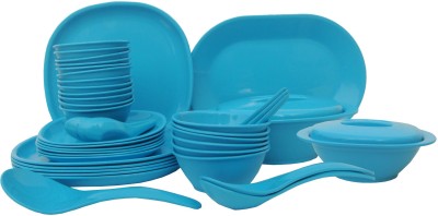 Incrizma Pack of 44 PP (Polypropylene) Dinner Set(Blue, Microwave Safe)