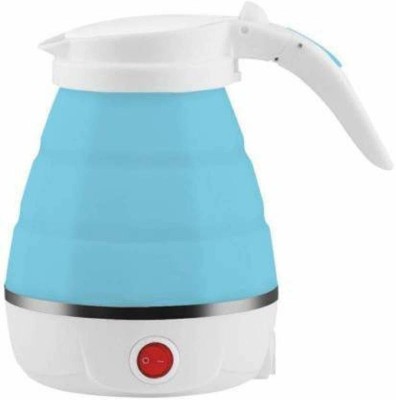 WunderVoX Electric Kettle | Silicone Travel Kettle Electric Kettle(0.6 L, Blue, White)