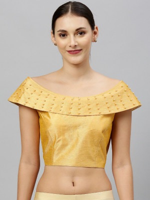 NplashFashion Silk Blend Self Design Blouse Material