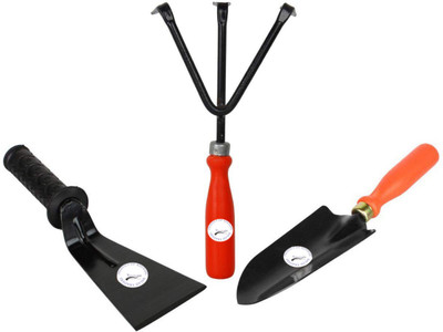 Kenware Garden Tools Set of 3 Trowel, Cultivator, & 1 Khurpi For Gardening Premium Tools kit Trowel Set Heavy Garden Tool Kit(3 Tools)