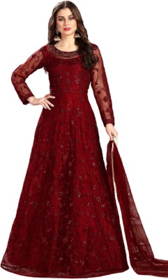 Lakshmi Fashion Anarkali Gown(Red)