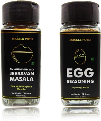 Masala Potli Pack of 2 (Indore Jeeravan Masala Powder 75 Grams, Egg Seasoning Sprinkles Masala 70 Grams) | Super Saver Combo(145 g)