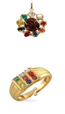 VAIBHAV Brass Gold-plated Multicolor Jewellery Set(Pack of 1)