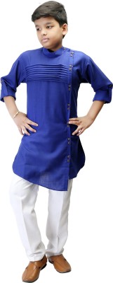 best smart choice Boys Casual Kurta and Pyjama Set(Blue Pack of 1)