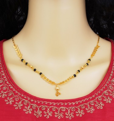 Charms Trendy Classy Gold Plated Alloy Mangalsutra