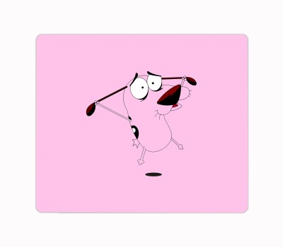 ARTBUG Courage the Cowardly Dog Cartoon Printed Premium Designer Mouse Pad for Computer/Laptop (22.5cm x 19cm) - C492 Mousepad(Multicolor)