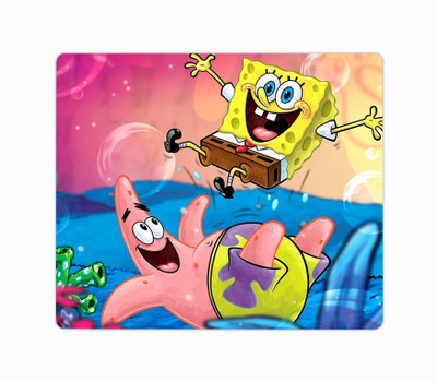 ARTBUG SpongeBob SquarePants Cartoon Printed Premium Designer Mouse Pad for Computer/Laptop (22.5cm x 19cm) - C266 Non Slip Base Mousepad(Multicolor)
