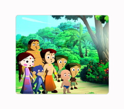 Ashvah Chhota Bheem Cartoon Printed Premium Designer Mouse Pad for Computer/Laptop (22.5cm x 19cm) - C638 Non Slip Base Mousepad(Multicolor)