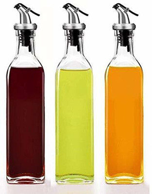MOOZICO 500 ml Cooking Oil Dispenser Set(Pack of 3)