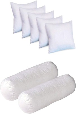 GKM Microfibre Solid Bolster Pack of 7(White)