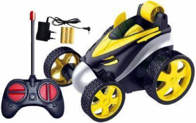 Montreal Remote Control Stunt Car 360°Rotating Rolling Radio Control Electric Race Car (Yellow)(Yellow, Black)