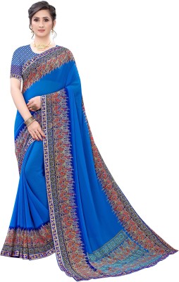 Ratnavati Embroidered Bandhani Lace Saree(Blue)