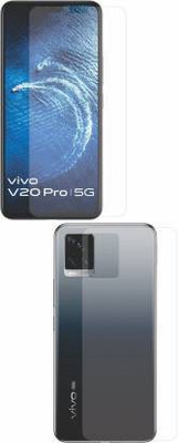 SOLIVAGANT Front and Back Tempered Glass for Vivo V20 Pro(Pack of 2)