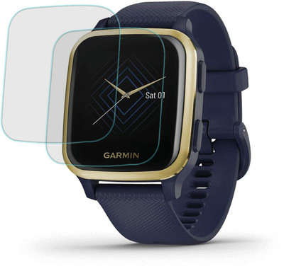 FCS Screen Guard for FCS 9h H Anti Shock Edge to Edge Coverage Smart Watch Screen Guard Flexible Watch Screen Protector for Garmin Garmin Venu SQ Music | Pack of 2(Pack of 2)
