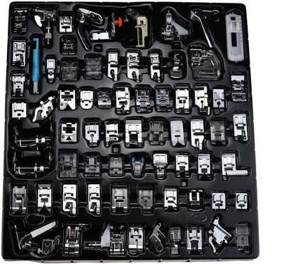 SYGA SYGA Set of 72 Home Professional Sewing Machine Presser Feet Kit, Silver Professional Sewing Machine Presser Feet Kit with Low Shank(Pack of 72)