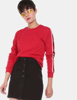 U.S. POLO ASSN. Full Sleeve Solid Women Sweatshirt