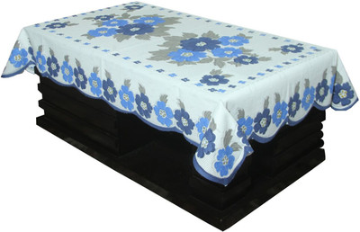 Dakshya Industries Printed 4 Seater Table Cover(Blue, PVC)