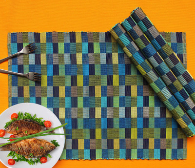 AIRWILL Rectangular Pack of 4 Table Placemat(Multicolor, Cotton)
