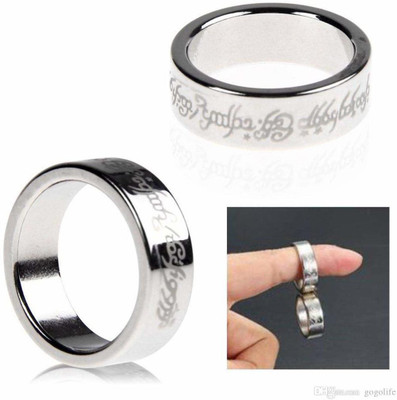 A SARKAR MAGIC WORLD Magic Magnet Ring PK Ring Magic 1 Magic Tricks GAG TOY Gag Toy(Silver)