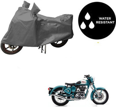 RPSENTTERPR Waterproof Two Wheeler Cover for Royal Enfield(500, Grey)