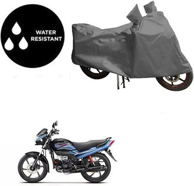 dashark Waterproof Two Wheeler Cover for Hero(Passion Plus, Grey)