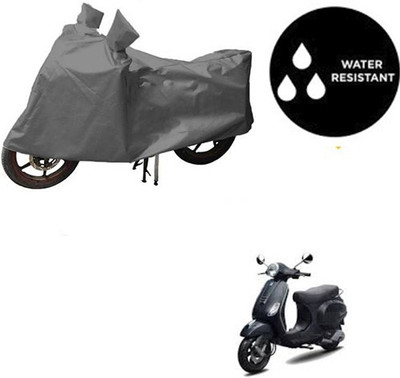 Atulit enterprises Waterproof Two Wheeler Cover for Piaggio(Vespa LX, Grey)