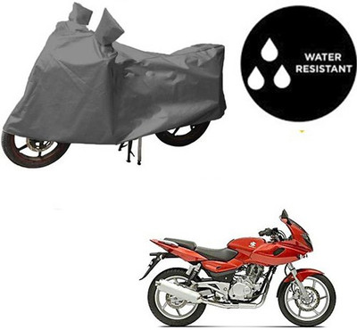 Atulit enterprises Waterproof Two Wheeler Cover for Bajaj(Pulsar 220 DTS-i, Grey)