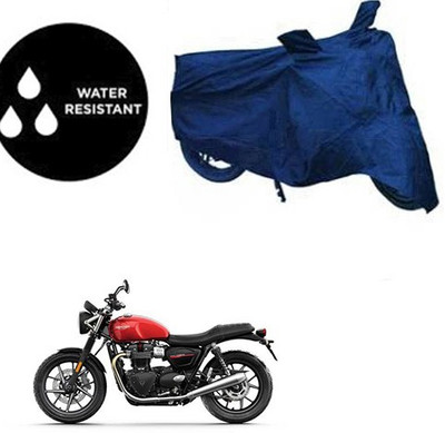 RPSENTTERPR Waterproof Two Wheeler Cover for Triumph(Twin spark, Blue)