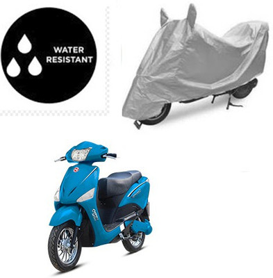 Atulit enterprises Waterproof Two Wheeler Cover for Hero(Electric Optima, Silver)