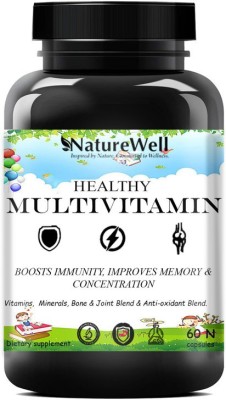 Naturewell Organics Multivitamin For Men, Multivitamin Women, Multivitamin Kids Ultra (60N K)(60 No)