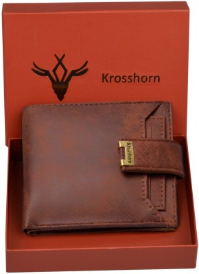 Krosshorn Men Brown Artificial Leather Wallet(8 Card Slots)
