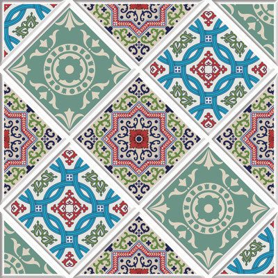 JAAMSO ROYALS Vinyl Classics Multicolor Wallpaper(L x W: 35 cm x 35 cm)