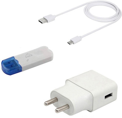DAKRON Wall Charger Accessory Combo for Vivo Y30(White)