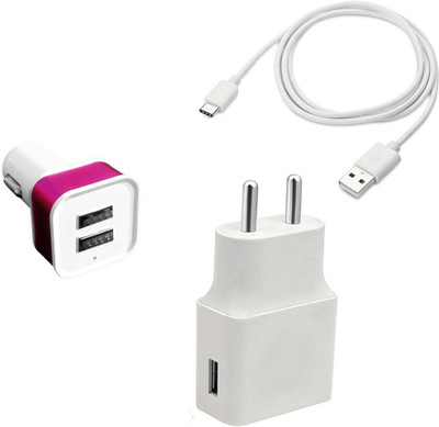 DAKRON Wall Charger Accessory Combo for Realme 7i(White)