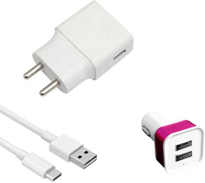 DAKRON Wall Charger Accessory Combo for Realme 6(White)