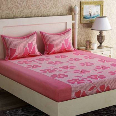 PREMIUM GALLERY 180 TC Polycotton Double Printed Flat Bedsheet(Pack of 1, Multicolor)