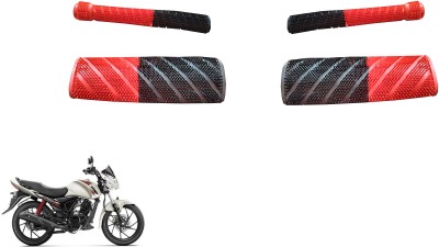 AutoVHPR SuzSlinShoPlusRedBlackPVCGripCoverwithClutchBreakCover Handle Bar Grip For Suzuki Sling Shot Plus(Pack of 2)