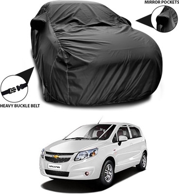 ANTHUB Car Cover For Chevrolet UVA (With Mirror Pockets)(Black)