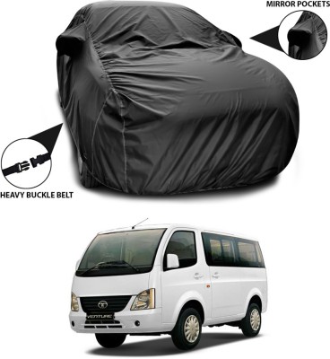 SEBONGO Car Cover For Tata Venture (With Mirror Pockets)(Black)